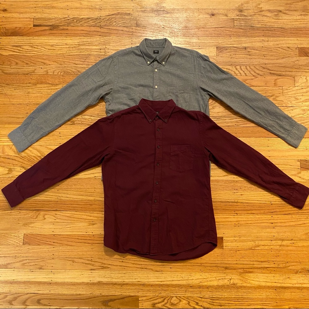 Lot of 2 Uniqlo casual button down size medium